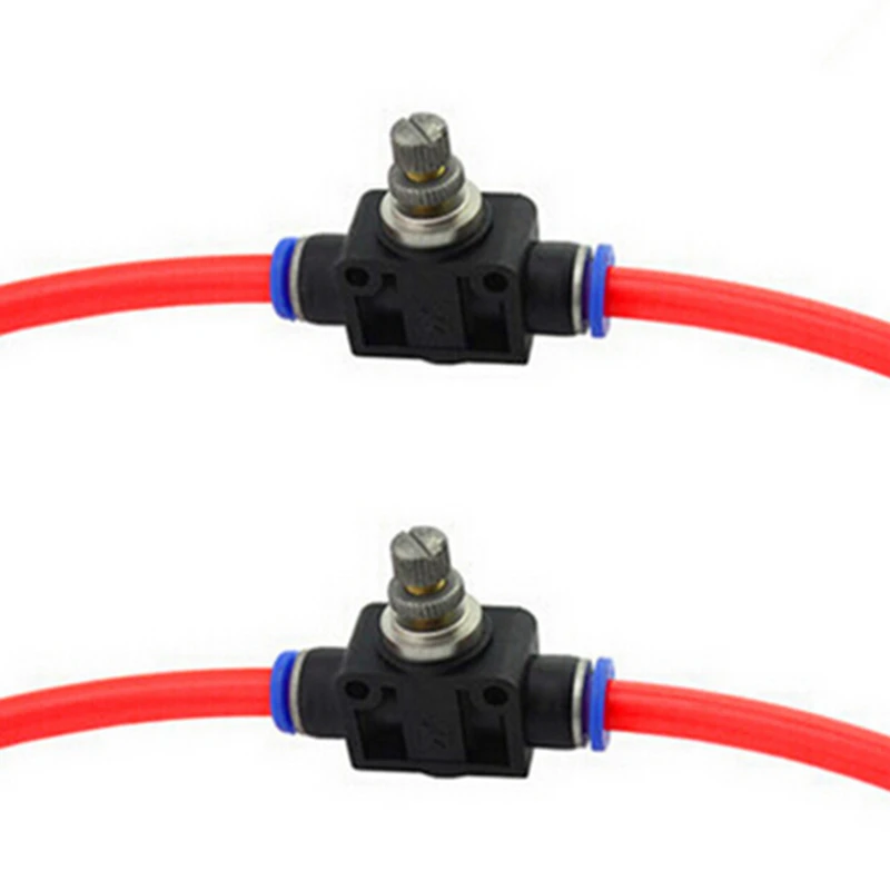 

10PCS/LOT 6mm Speed Controller Flow Regulators Pneumatic Fittings Push Speed Control Assembly Velocity Controller