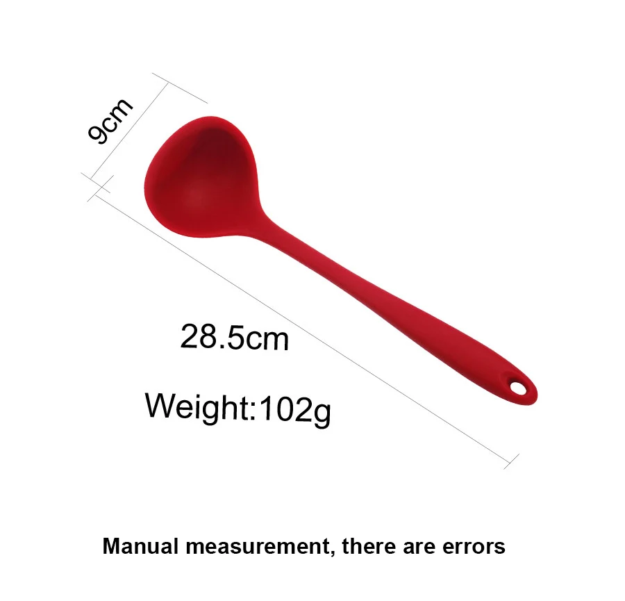 1 шт. качественная силиконовая ложка для супа термостойкая Нескользящая кухонная посуда ложка с антипригарным покрытием большая посуда для приготовления пищи