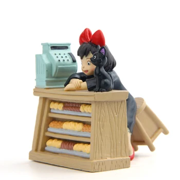 

1pcs Kiki's Delivery Service Kiki Cat Couple Cats Gigi Bakery Resin Action Figure Toys Collection Model Toy for Home Decor
