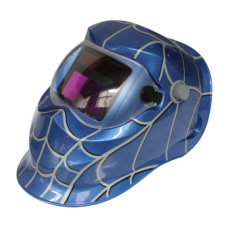 

2018 New Model Pro Solar Welder Mask Auto-Darkening Welding Helmet Blue Spider Web