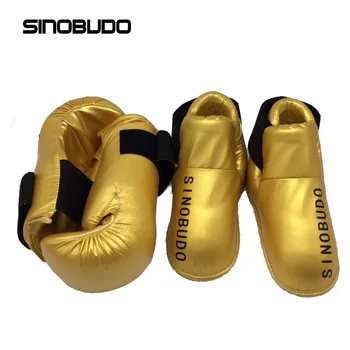 1Set Nieuwe Itf Taekwondo Voet Enkel Guard Protector Hand Protector Kickboksen Boot Handschoenen Vechtsporten Sparring Gear Karate