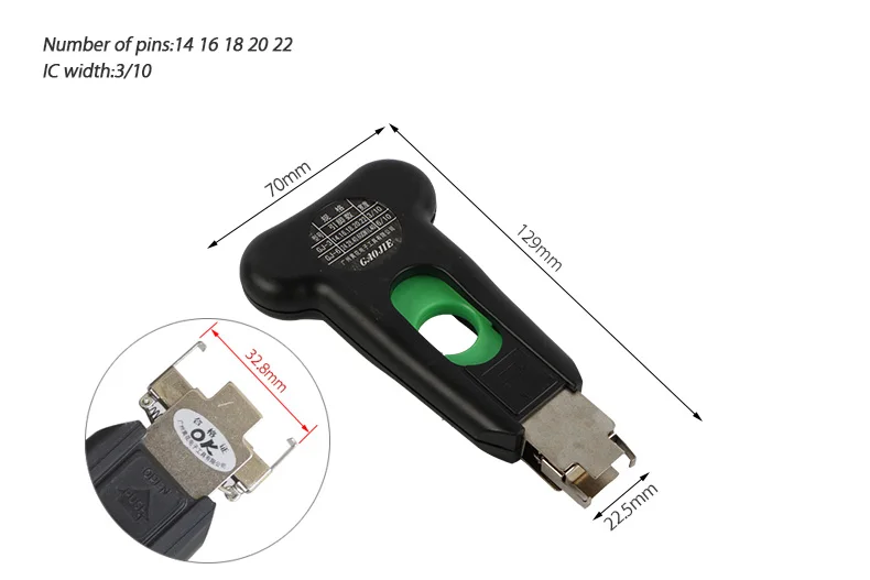 GJ-3 печатная плата 16-22 контакты IC SMD чип IC экстрактор инструмент для удаления