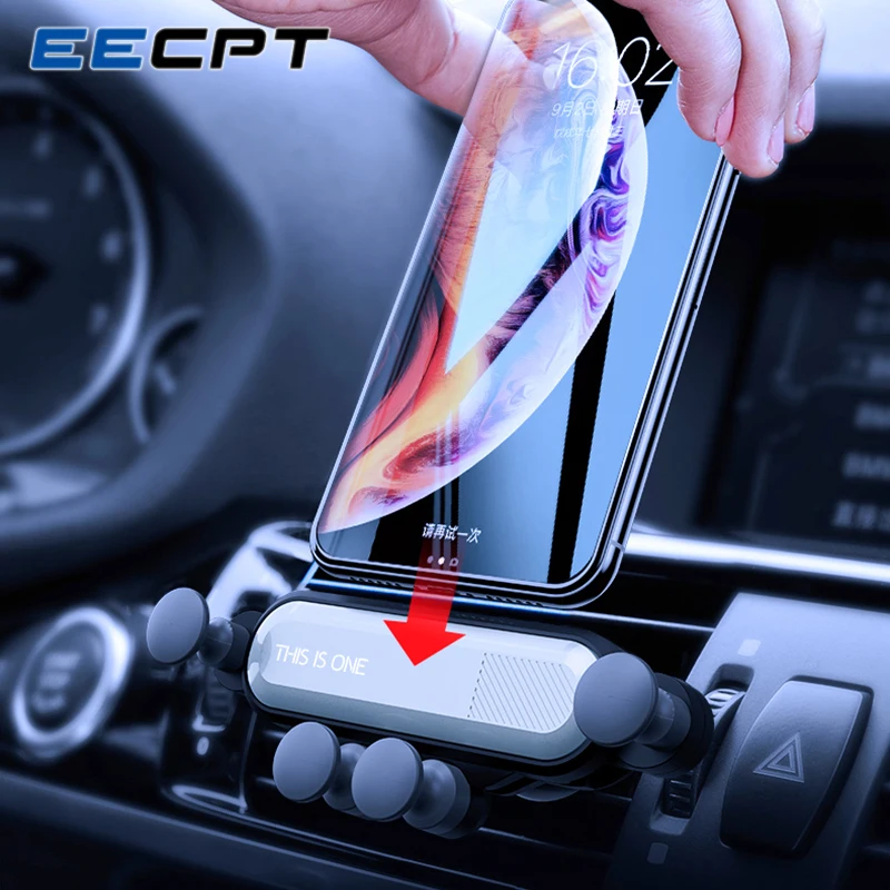 

EECPT Gravity Holder for Phone in Car Air Vent Mount Support Mobile Phone Holder Stand Cradle for iPhone XS X Samsung S9 Xiaomi