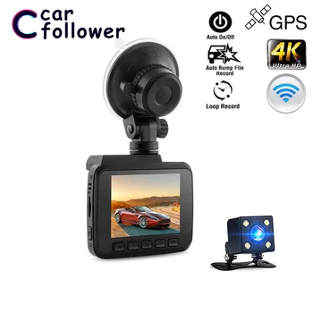 

2.4 Inch FHD 4K 2160P Novatek 96660 Car DVR Dash Camera WiFi GPS Navigation Car Camera Dual Lens Dash Cam Loop Recording