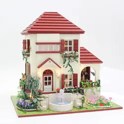 13836 Хонгда Новый DIY Миниатюрный Кукольный домик вилла модель Деревянный Кукольный дом креативный подарок
