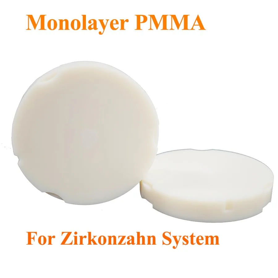 3 шт. 95x18 однотени моноlayer ПММА диск для CADCAM Zirkonzahn стоматологического