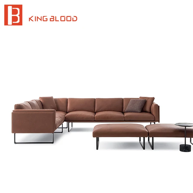 latest italy natuzzi living room nappa leather corner
