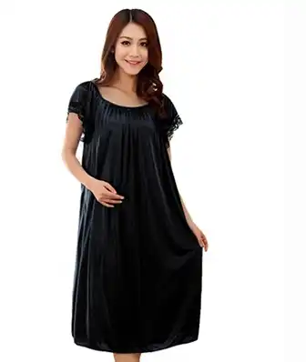 black nightdress maternity