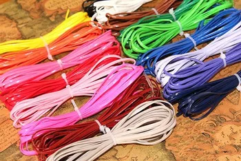 

10 colors faux leather cord/lace/strip/string 3mm PU cord flat thong lace craft bead DIY accessory bracelet making free shipping
