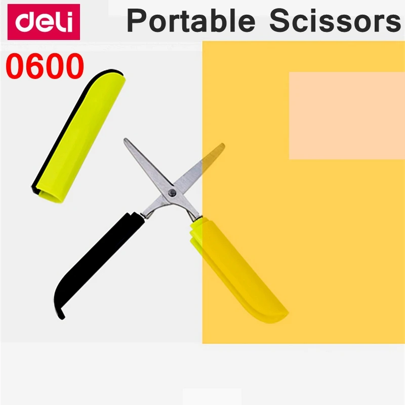 

Deli 0600 Portable Scissors Auto Open scissors 118.4mm(4.66') stainless scissors retail packing Cartoon