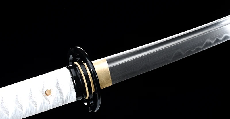 Real Katana T10 Steel Clay Tempered Handmade Samurai Sword Full Tang For Sale Ready For Cutting Bamboo-New Arrival-White