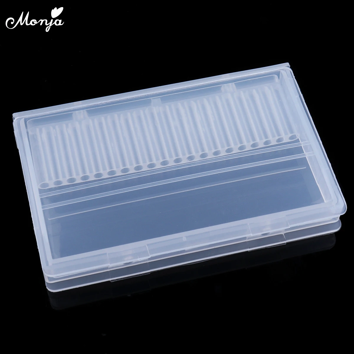 Monja 20 слотов коробка для хранения для ногтей держатель сверла дисплей контейнер Органайзер маникюрные инструменты для дизайна ногтей
