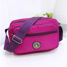QZH Waterproof Nylon Women Messenger font b Bags b font Leisure Fashion Casual Solid font b