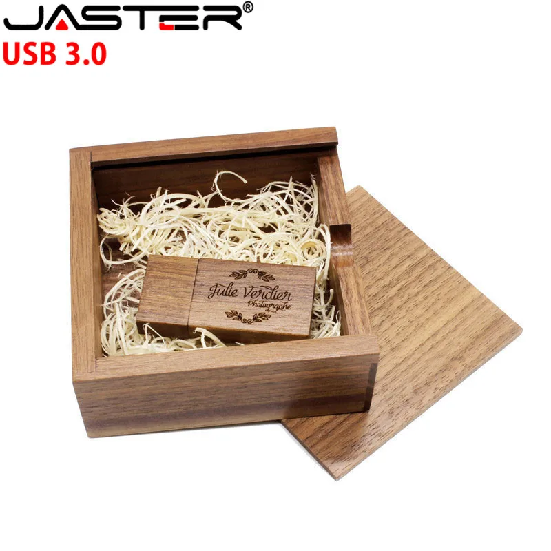 JASTER USB 3,0 орех клен фотоальбом usb+ коробка usb флэш-накопитель 4 Гб 64 ГБ 8 ГБ 16 ГБ 32 ГБ Свадебная подарочная коробка(105 мм* 95 мм* 40 мм