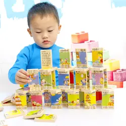 Mwz 50 шт. деревянный Тан Поэзия Domino Конструкторы двусторонняя печать традиционной китайской культуры обучения и образование игрушки подарки