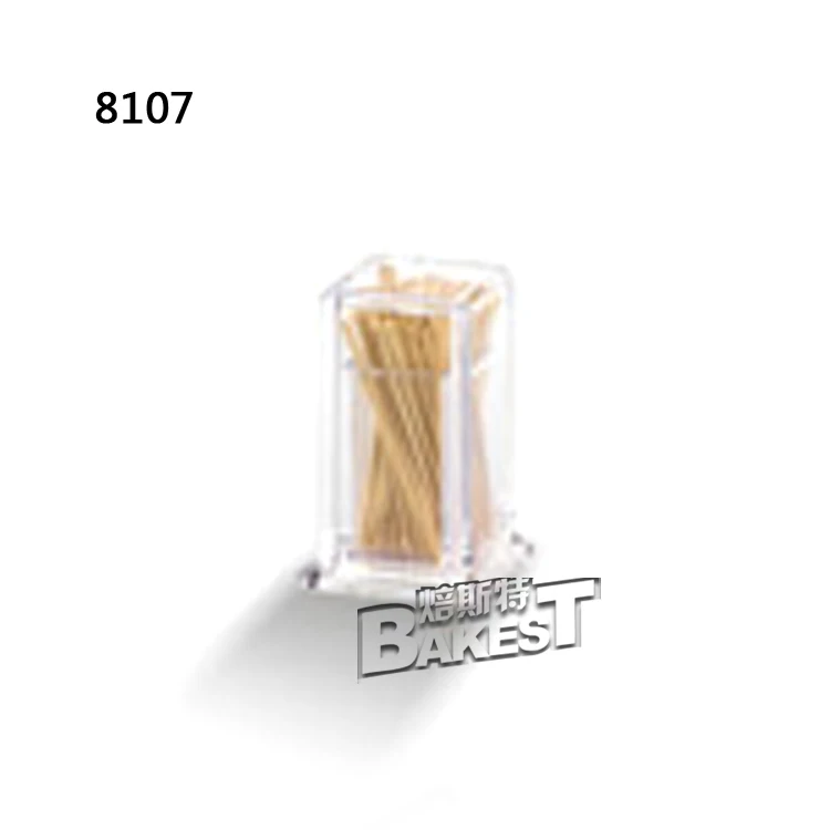 

JB8107 BAKEST 2pcs per lot Acrylic Tabletop Accessories Transparent Toothpick Holder Crystal Clear toothpick box