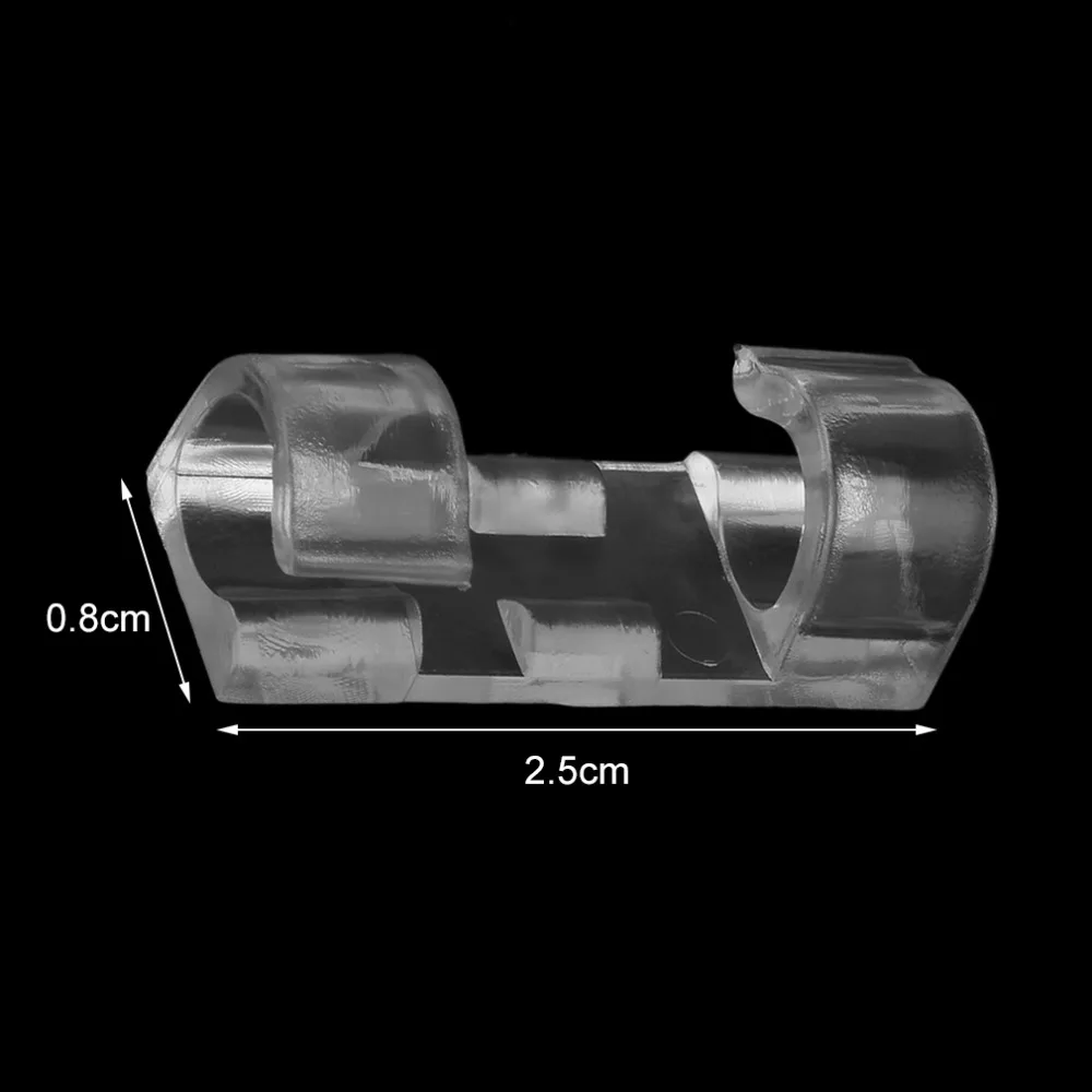 Качество 20 шт. зажим для фиксации проводов Настольный провод прозрачные зажимы Держатель Зажимы кабельный зажим устройство шнур зажимы держатель Органайзер