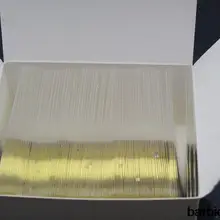 Лазерные полоски для ногтей золотистого цвета, клейкая лента 100 шт./партия, металлическая пряжа для ногтей