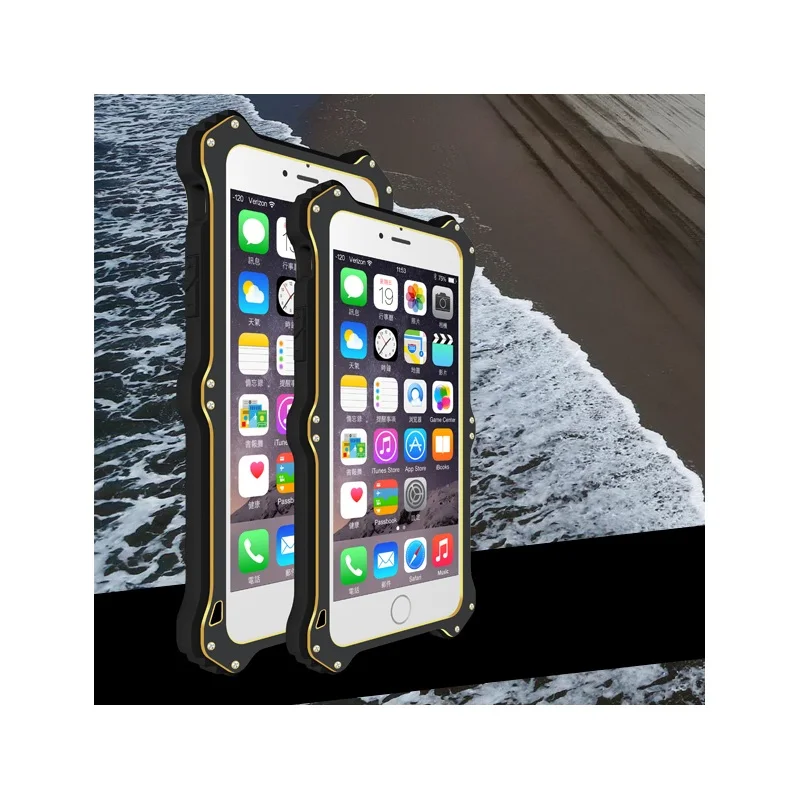 ==> [Free Shipping] Buy Best LOVE MEI MK2 for iPhone 6 Plus/6s Plus Metal Silicone Case + Genuine Leather Cover Shell for iPhone 6 Plus/6 s Plus - Black Online with LOWEST Price