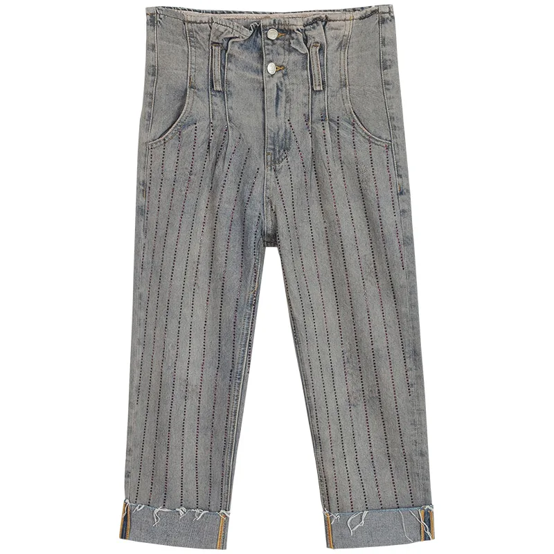 Lápiz Esposas Tobillo Rasgado Slim Alto Denim La Longitud Coreano Del Agujero Talle Para Vaqueros De Estilo Mujer Pantalones Mujeres Las w0tSqxP6Z
