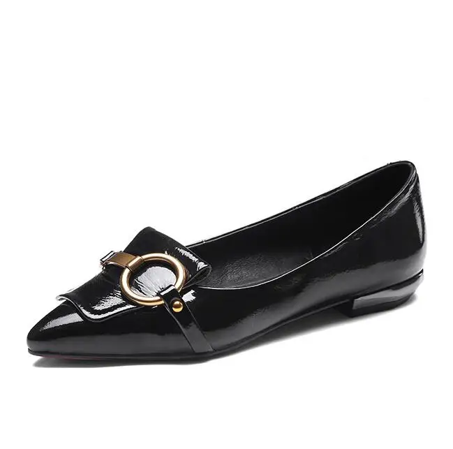 

SunNY Everest genuine leather women pumps Female shoes New soft material pointed fashion work walk shoes 34-39