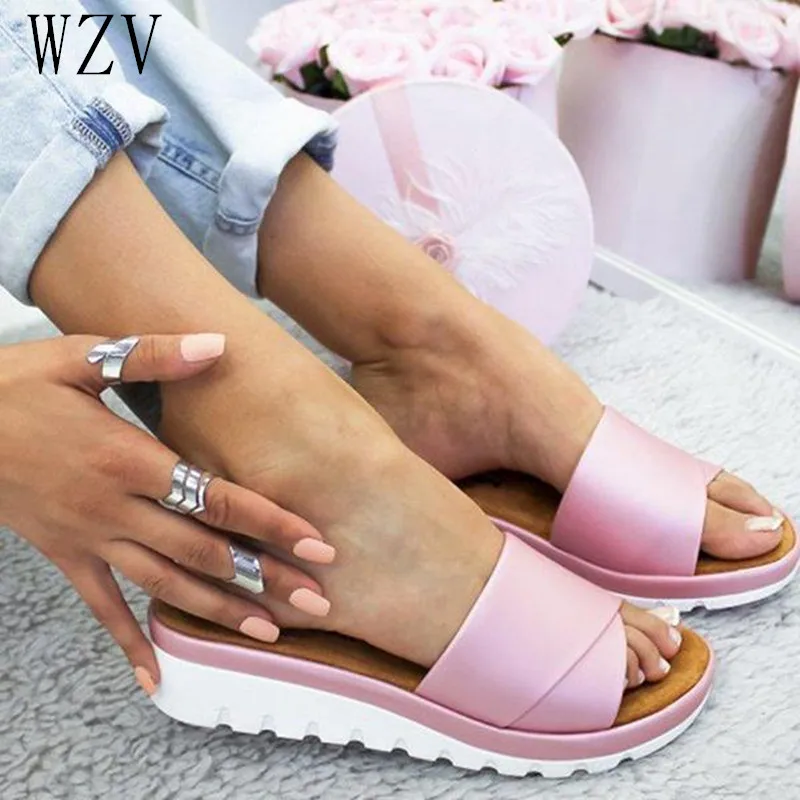 

Plus Size 35-43 Women Slippers Orthopedic Bunion Corrector Sandals Summer Wedges Shoes Women Flip Flops Casual Flat Sandal Shoes