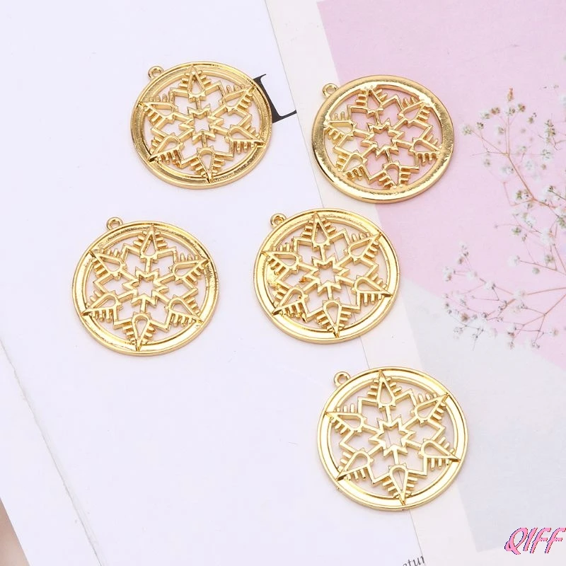 

5Pcs Snowflake Jewelry Frame Epoxy Resin Trays Bezel Cabochon Jewelry Making
