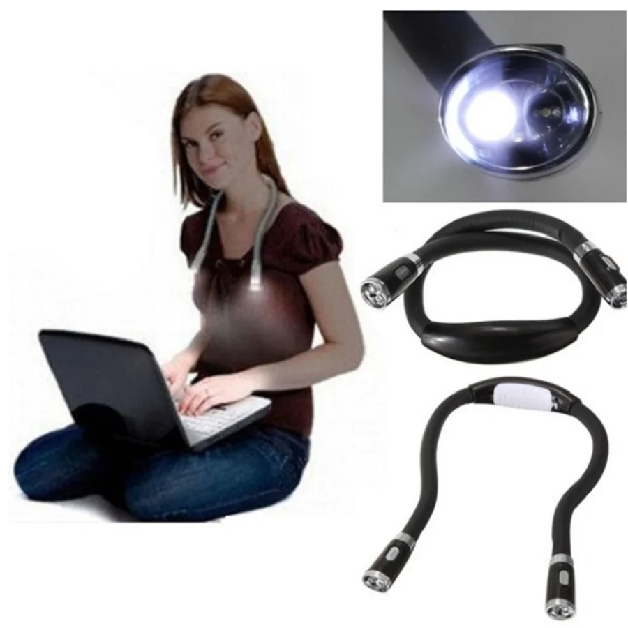 

Flexible Handsfree Led Neck Hug light Book Reading Lamp Novelty Led Night Flash light Camping light