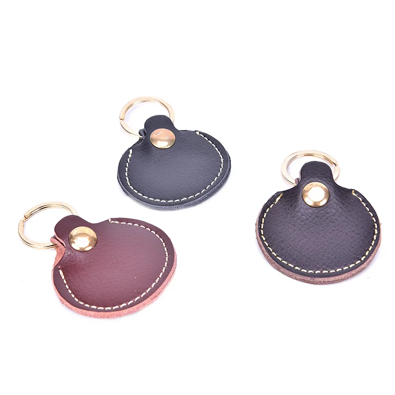 

Leather & Metal Picks Holder Plectrums Bag Case Key Hang Buckle Fashion Man Leather Keychain Guita Cool keyring