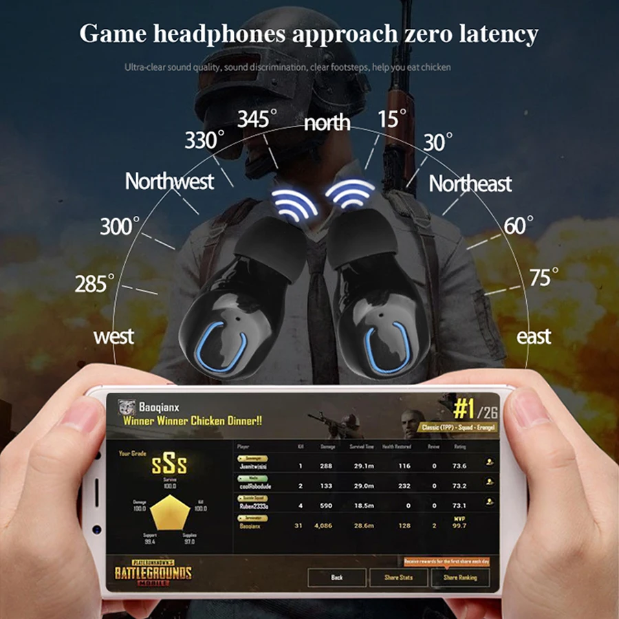 Беспроводные Bluetooth наушники Fu & yBill T18 TWS стерео настоящие беспроводные вкладыши с