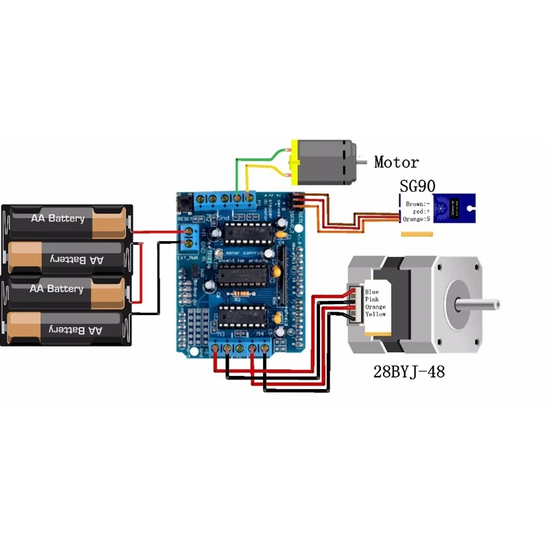 L293D щит управления двигателем Плата расширения привода двигателя для Arduino Щит двигателя