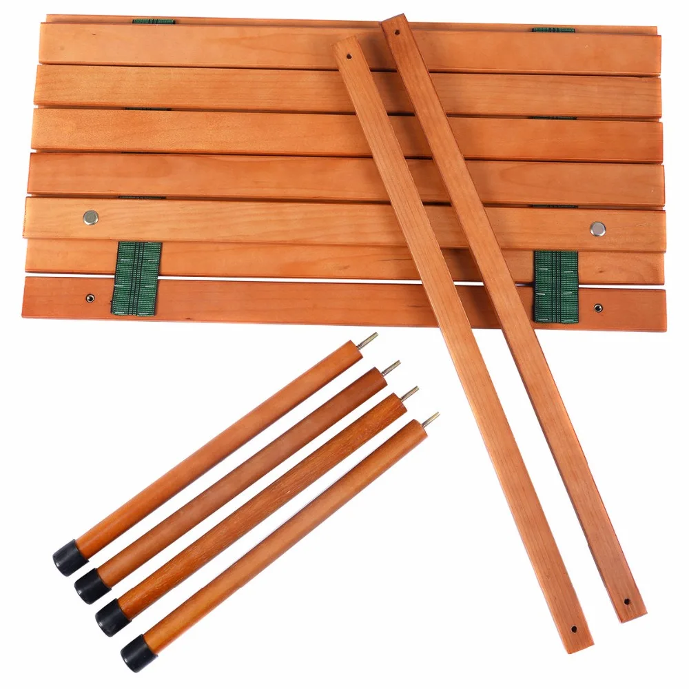 Goplus Folding Roll Up Table Portable Indoor Outdoor Picnic Party Dining Camp Tables Modern Wood Desk Home Furniture OP3558