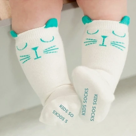 

[Bosudhsou.] C33# Newborn Toddler knee high sock Baby Boy Girl Socks anti slip Children Clothing Cat Skid Resistance leg warmers