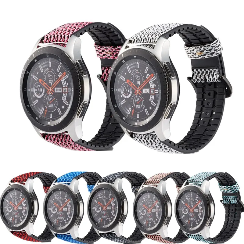 Силиконовый ремешок для Samsung Gear s3 s2 Sport Frontier браслет Galaxy watch 46/42 мм Huami Amazfit bip часов