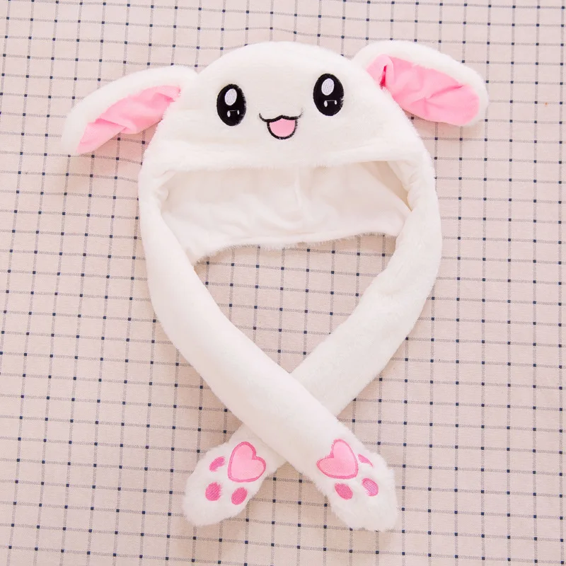 

Zhenwei Funny Plush Bunny Hat Cap/Cute Animal Hat/Head-wear Costume The Ears Popping up When Pressing The Paw