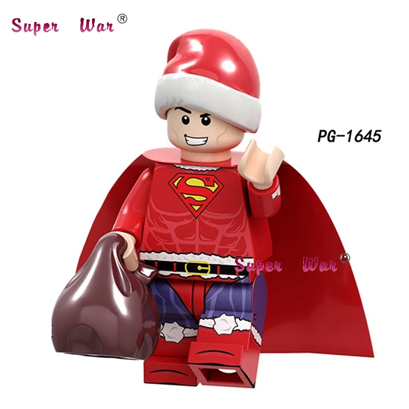 Одиночный Санта с Рождеством Harley Quinn Росомаха Дэдпул Супермен Человек-паук Строительные блоки Модель Кирпичи игрушки для детей - Цвет: PG1645