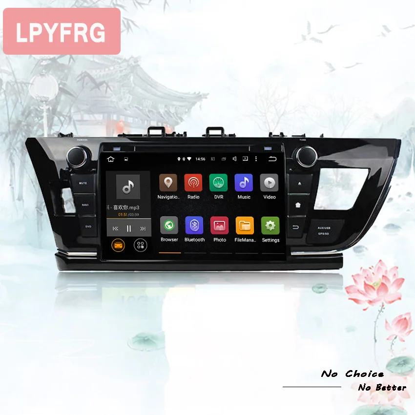 Cheap Octa Core 1024*600 Ram 4GB Android 9.0 car dvd for toyota corolla 2013 2014 2015 2016 car radio gps player head unit navigation 3