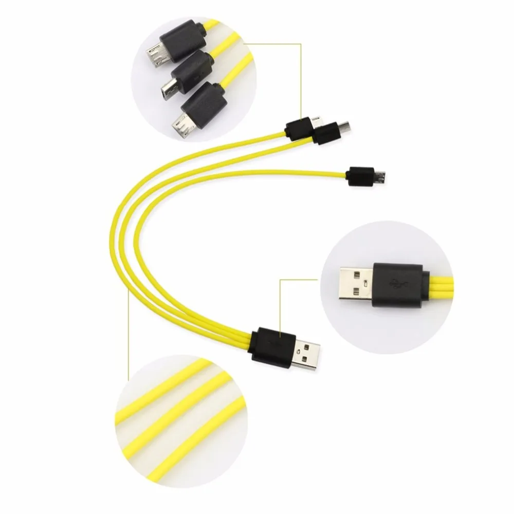 ZNTER Micro USB Charging Cable for USB Rechargeable Battery Universal One Drag 1/2/3/4 ZNTER Micro USB Charging Cable for USB Rechargeable Battery Universal One Drag 1/2/3/4