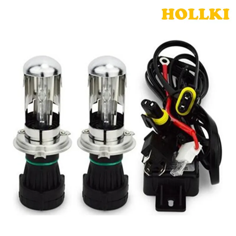 HOLLKI H4 Xenon HID Bulbs Headlights Car Lamp H4 3 55W Color