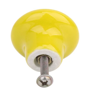 

Best Selling 5 x Round Ceramic Cabinet/Drawer/Bin Pull Knobs Handles---Yellow