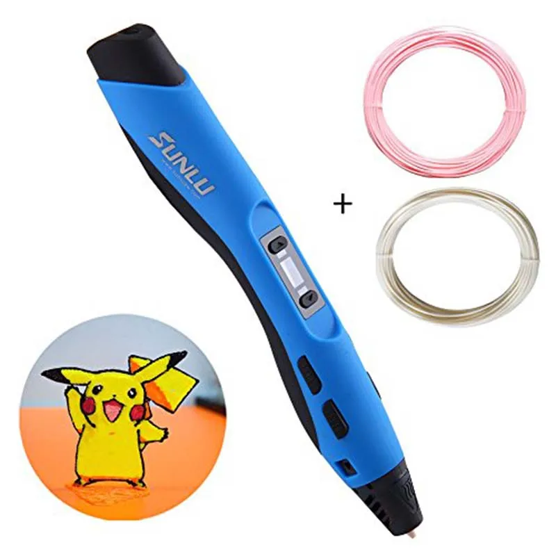 

New 3d Printer Pen Drawing 3D Pen With Filament 3D Printing Pens With Retail Box 4pcs/lot