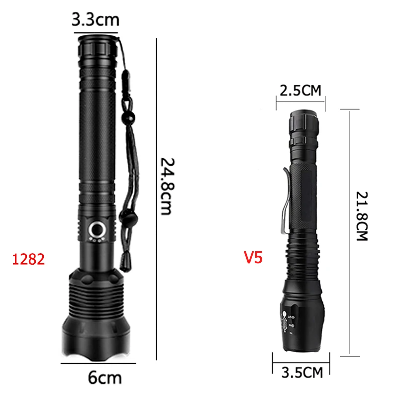Фонарь с аккумулятором светодиодный фонарик оригинальный фонарь Cree 2*18650 или 26650