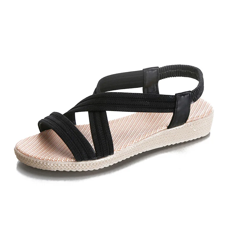 

2019 Summer Flat Sandals Female Shoes Women Sandals Soft Bottom Sandals Peep Toe Fashion Ladies Sandals
