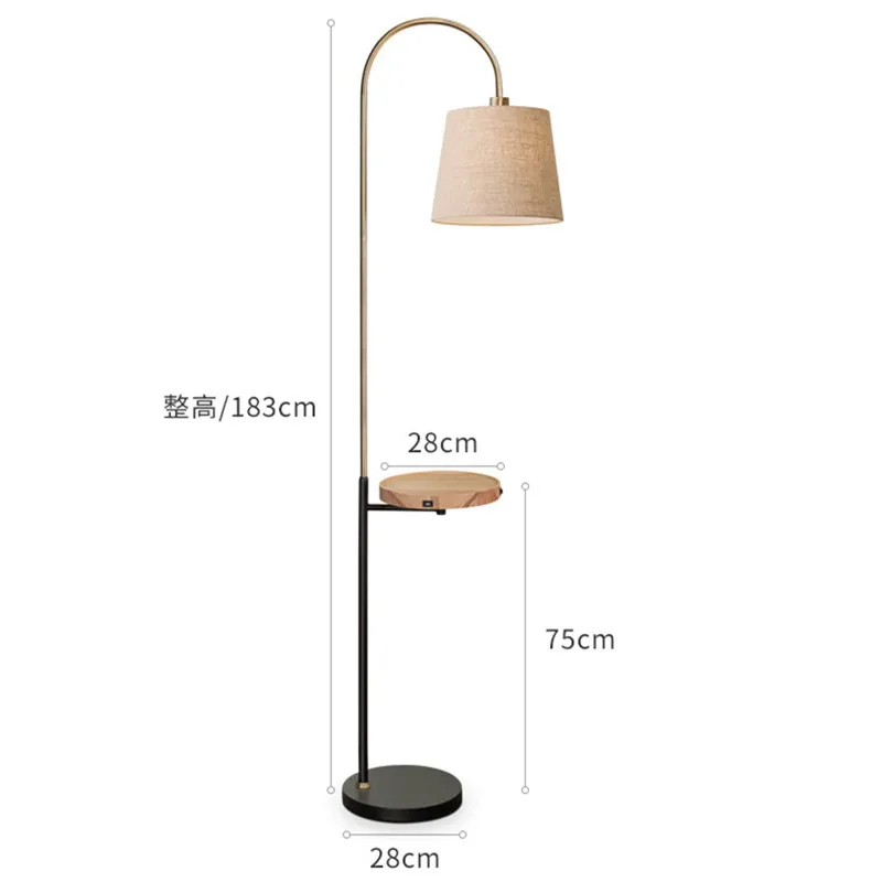 floor lamp with table and usb port