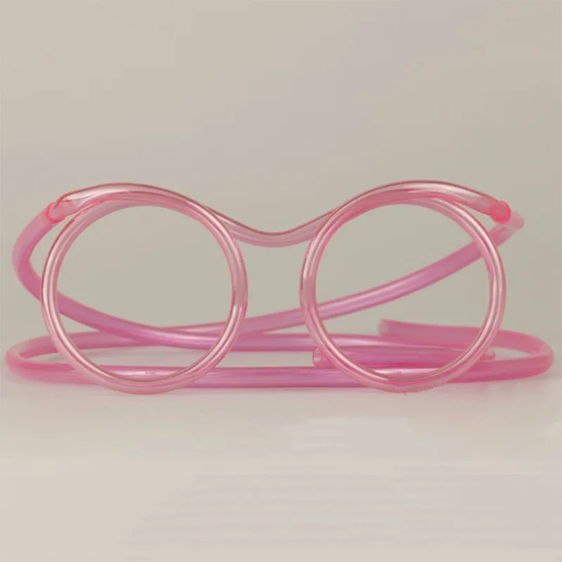 Creative Funny Soft Plastic Straw for Kids Birthday Party Toys Fun Glasses Flexible Drinking Toys Children Baby Party Gifts