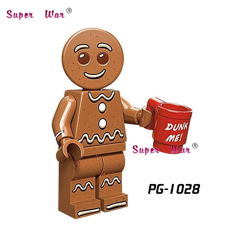 

Single super heroes Series Gingerbread Man collectible building blocks models bricks hobby toys for children kits