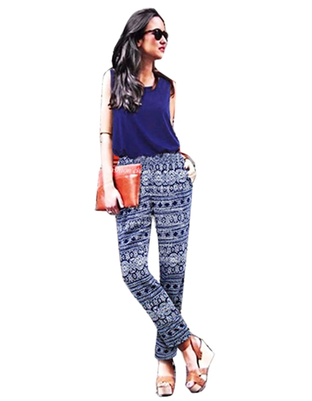 Fashion 2016 Women Jumpsuit Loose Slim Sleeveless Women