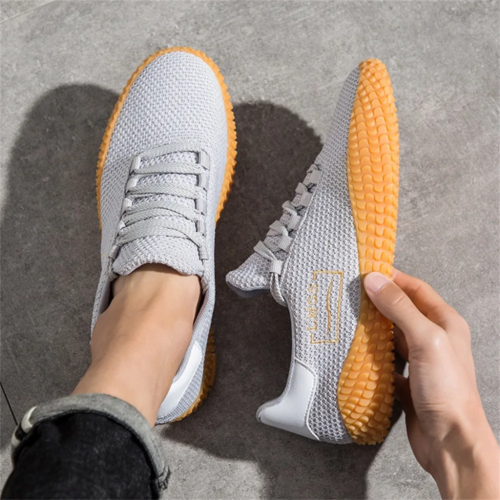 2019 Summer men's breathable mesh sneakers wild trend casual shoes round head straps running shoes non-slip lightweight 40J20 (13)