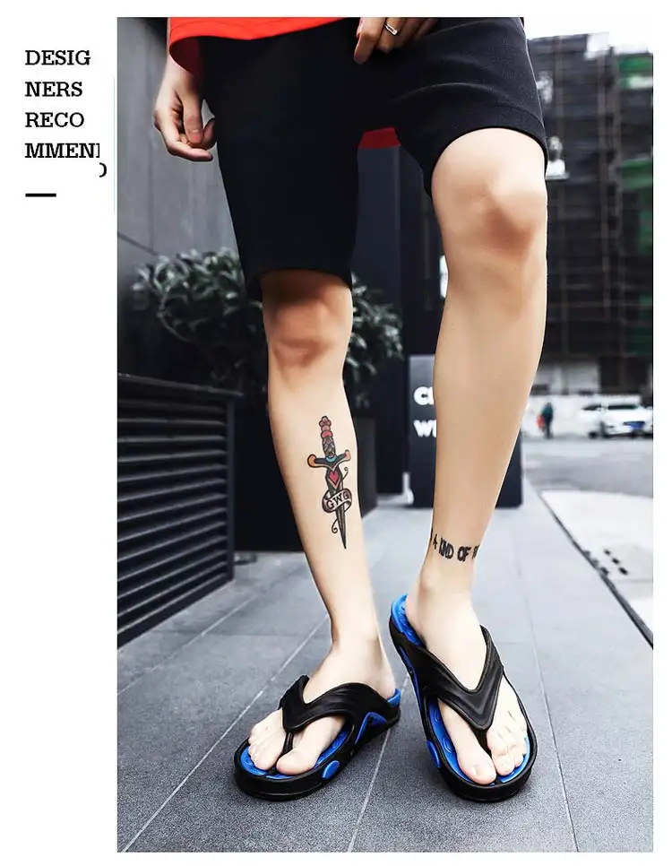 Summer Men Flip Flops Male Mixed Color Slippers Men Casual PVC EVA Shoes Summer Fashion Flats Comfortable Sandals Size 40~45