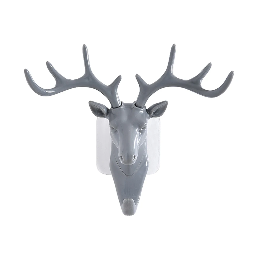 Vintage Deer Head Antlers Wall Hook for Hanging Clothes Hat Scarf Key